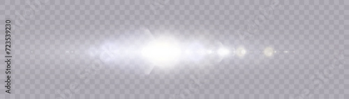 Glowing light effect. Sparkling highlights of a bright flash with a bright flickering shimmer. Vector illustration.	