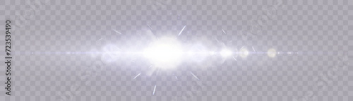 Glowing light effect. Sparkling highlights of a bright flash with a bright flickering shimmer. Vector illustration.	