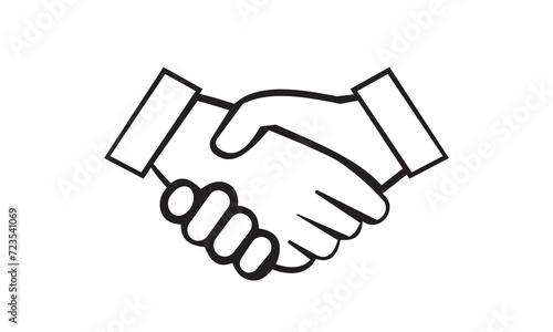 Hand shake icon logo design,symbol, agreement icon. Handshake icon. Vector illustration.