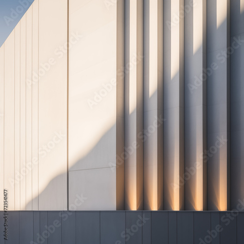 Minimal building with light  for abstract background