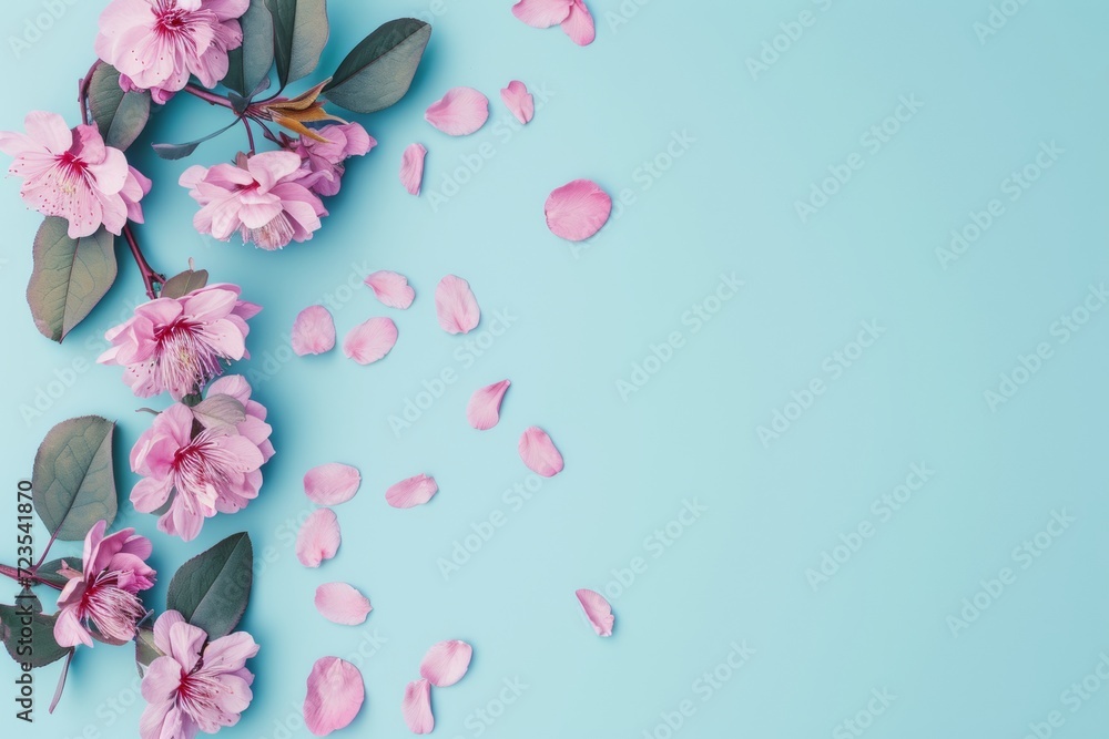 Fototapeta premium Minimalistic, spring theme poster background 
