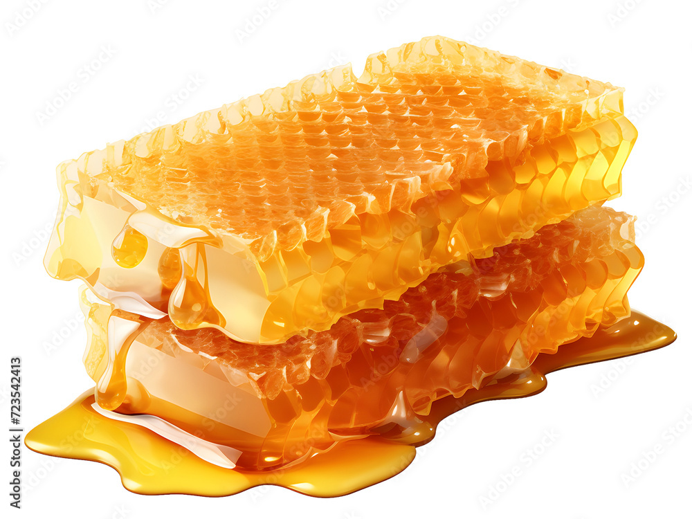 Fresh honey with honeycomb png honey comb png honeycomb piece png honey ...