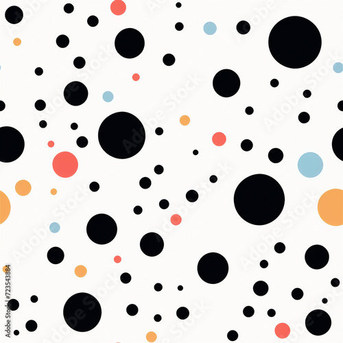 Seamless pattern : A Playful Array of Multicolored Dots
