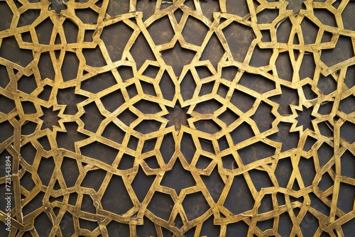 pattern made of gold against a dark background