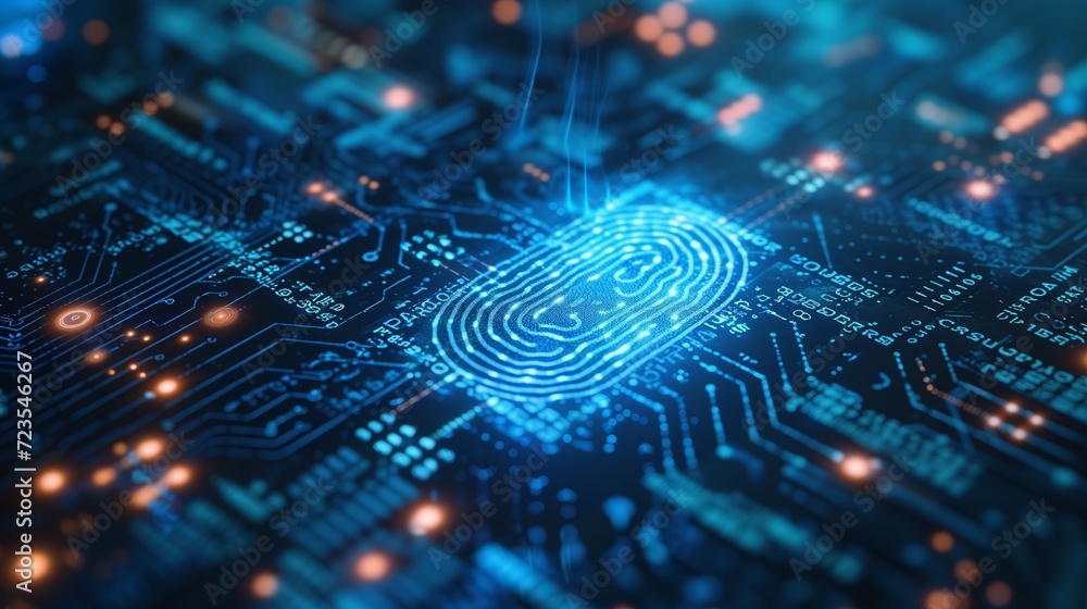 Fingerprint Scanner Enhancing Transaction Security and Cybersecurity Fingerprint scanning technology ensures robust security measures, safeguarding transactions and bolstering cybersecurity protocols Fingerprint Scanner Enhancing Transaction Security and Cybersecurity Fingerprint scanning technology ensures robust security measures, safeguarding transactions and bolstering cybersecurity protocols
