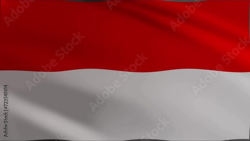 Indonesian Wavin Flag Video Footage Overlay 4K (ID: 723548614)