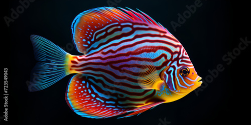 Tropical fish swimming underwater 