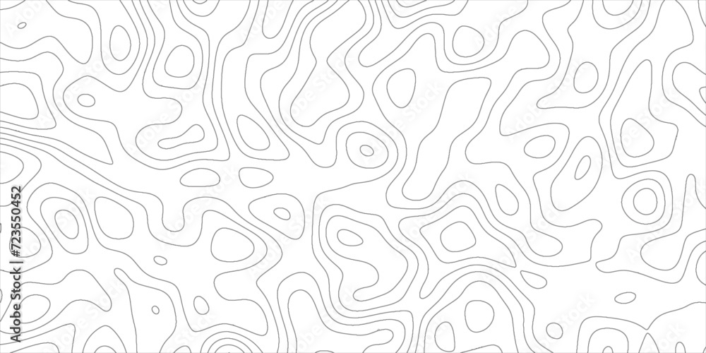 Topographic map background with geographic line map with elevation assignments.Modern design with White topographic wavy pattern design. Paper Texture Imitation of a Geographical map shades .	