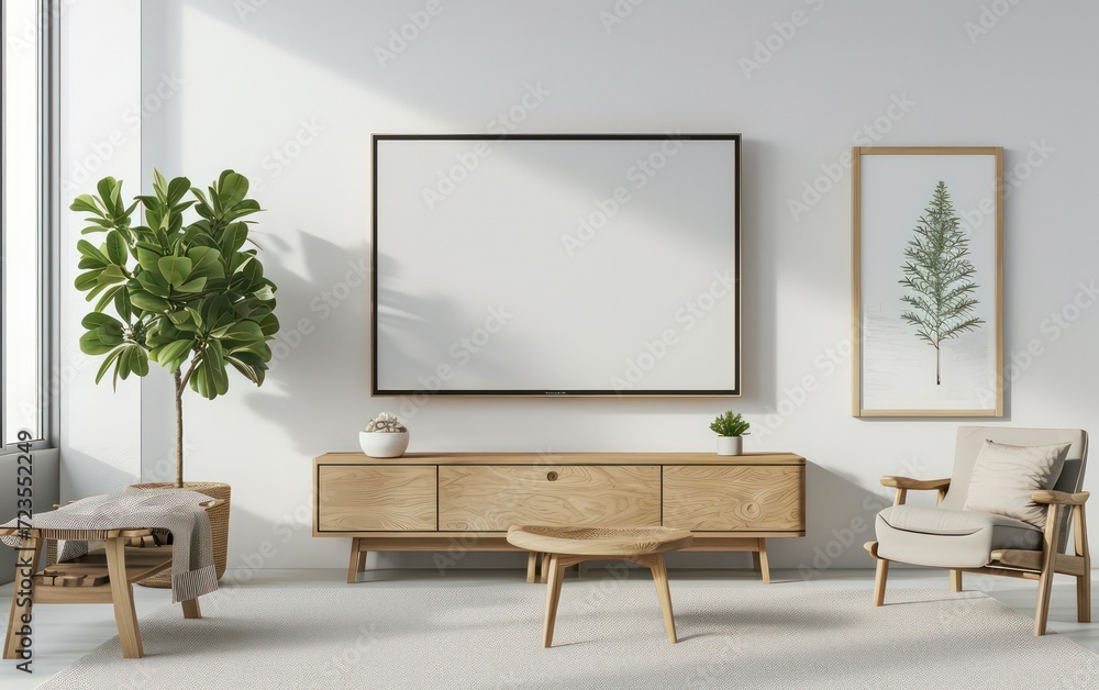 Minimalist blank frame mockup set against a pristine white background, Minimalist blank frame mockup set against a pristine white background,