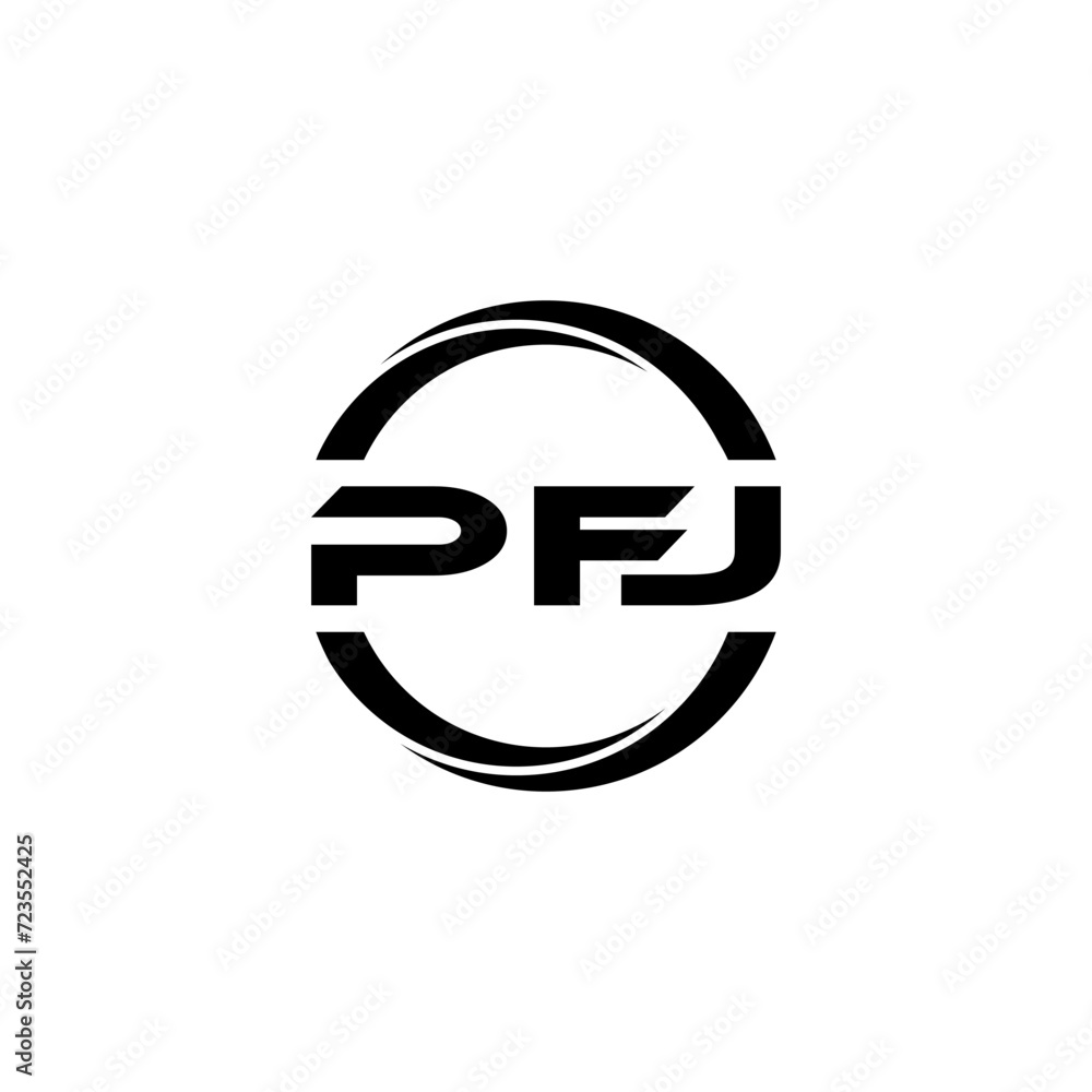PFJ letter logo design with white background in illustrator, cube logo, vector logo, modern alphabet font overlap style. calligraphy designs for logo, Poster, Invitation, etc. PFJ letter logo design with white background in illustrator, cube logo, vector logo, modern alphabet font overlap style. calligraphy designs for logo, Poster, Invitation, etc.