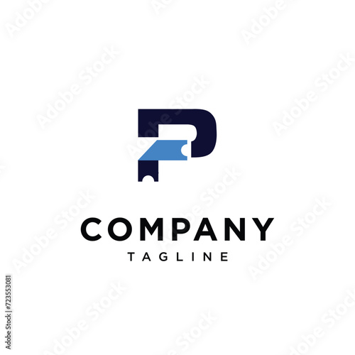 Letter P Ticket Logo icon vector template Free Download Letter P Ticket Logo icon vector template - GFXLoad