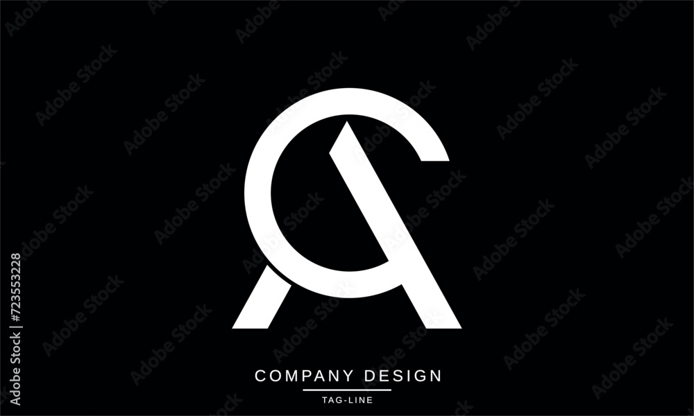 AC, CA, Abstract Letters Logo Monogram AC, CA, Abstract Letters Logo Monogram