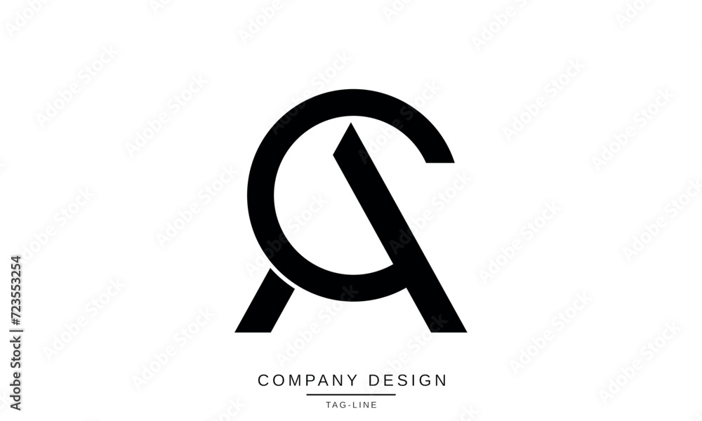 AC, CA, Abstract Letters Logo Monogram AC, CA, Abstract Letters Logo Monogram