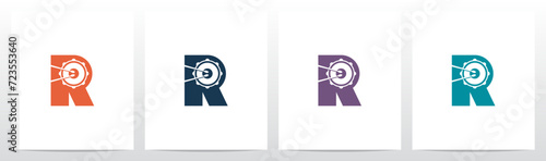 Drum Snare Stick Percussion Letter Logo Design R