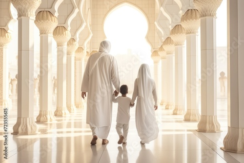 A family's journey through a majestic mosque