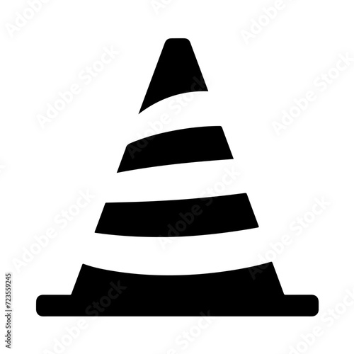 Monochrome traffic cone photo