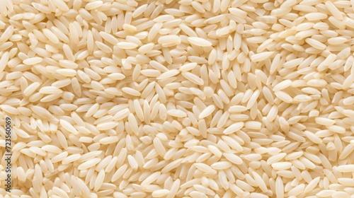 Parboiled rice seamless pattern. Repeated background of cereal food texture photo