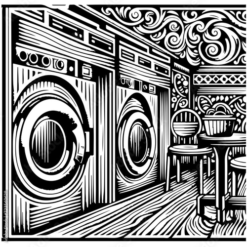 Vintage laundry room