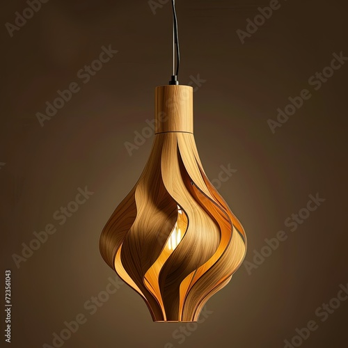 Unique Wooden Hanging Lamp