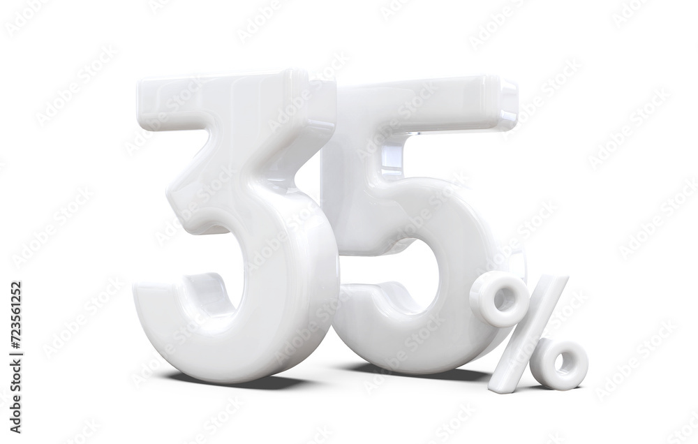 35 percent off discount sale off in 3D