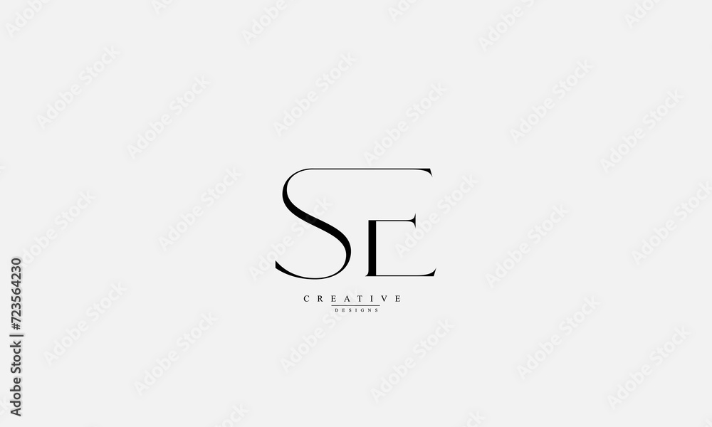 Alphabet letters Initials Monogram logo SE ES S E Alphabet letters Initials Monogram logo SE ES S E