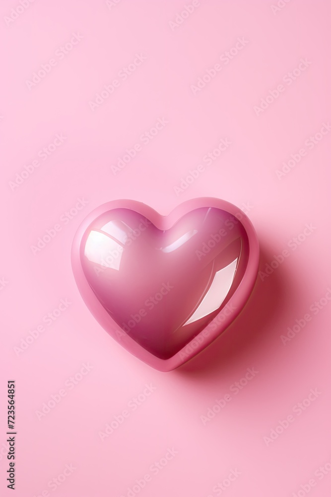 Heart-shaped Pink Object on Pink Background