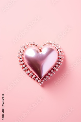 Heart-Shaped Pink Crystal Necklace