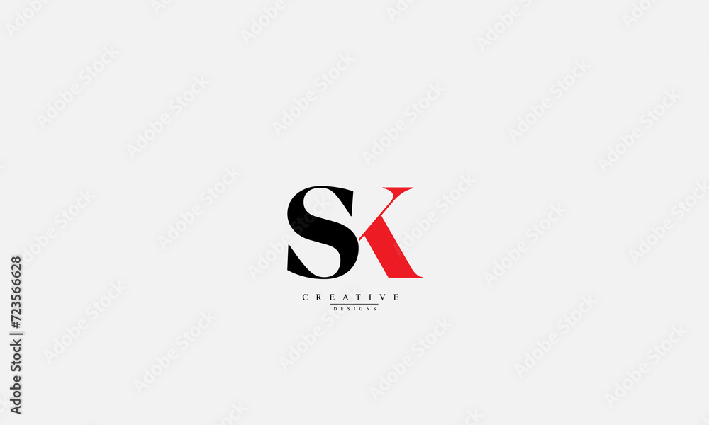 Alphabet letters Initials Monogram logo SK KS S K Alphabet letters Initials Monogram logo SK KS S K