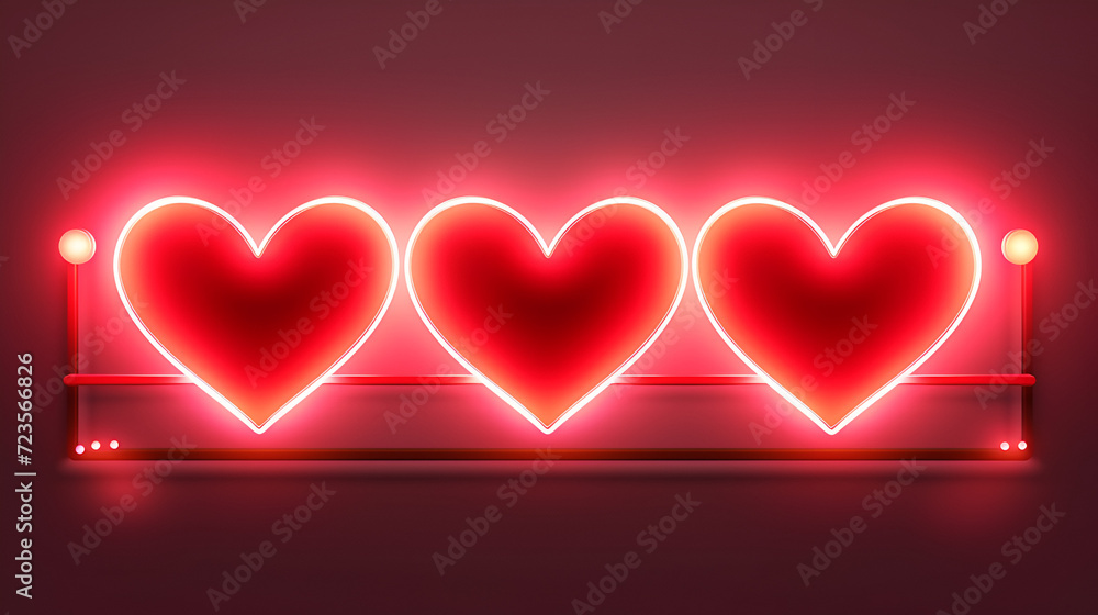 A neon heart sign with the word love on it, generative ai A neon heart sign with the word love on it, generative ai