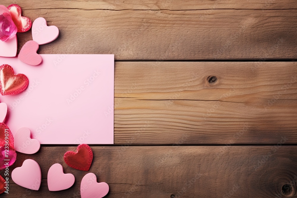 Valentine's Day Card with Heart-Shaped Notes Valentine's Day Card with Heart-Shaped Notes