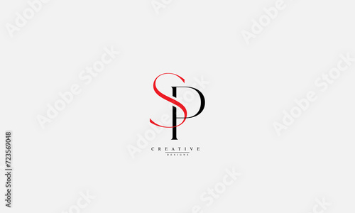Alphabet letters Initials Monogram logo SP PS S P