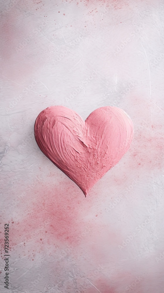Heart-shaped Cake Painted with Pink Glaze Heart-shaped Cake Painted with Pink Glaze