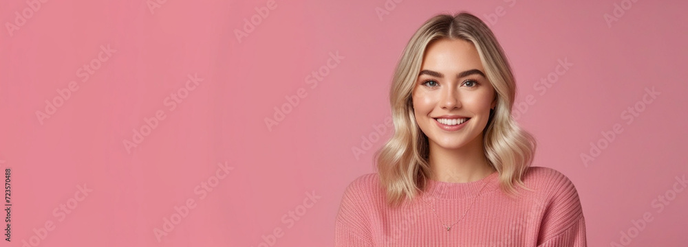 Beautiful a good woman nice fashion half body eye contact and space for design Beautiful a good woman nice fashion half body eye contact and space for design