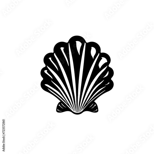 Seashell Logo Monochrome Design Style
