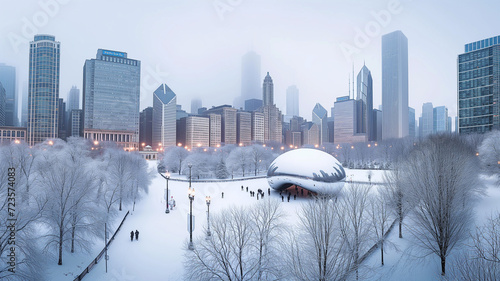 Winter's Embrace in the Chicago City photo