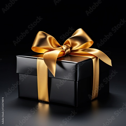 A Gift Wrapped in Gold Foil with a Bow
