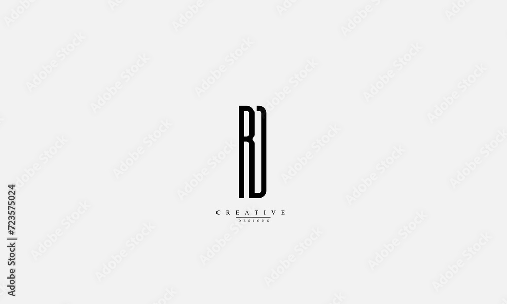 Alphabet letters Initials Monogram logo RD DR R D Alphabet letters Initials Monogram logo RD DR R D