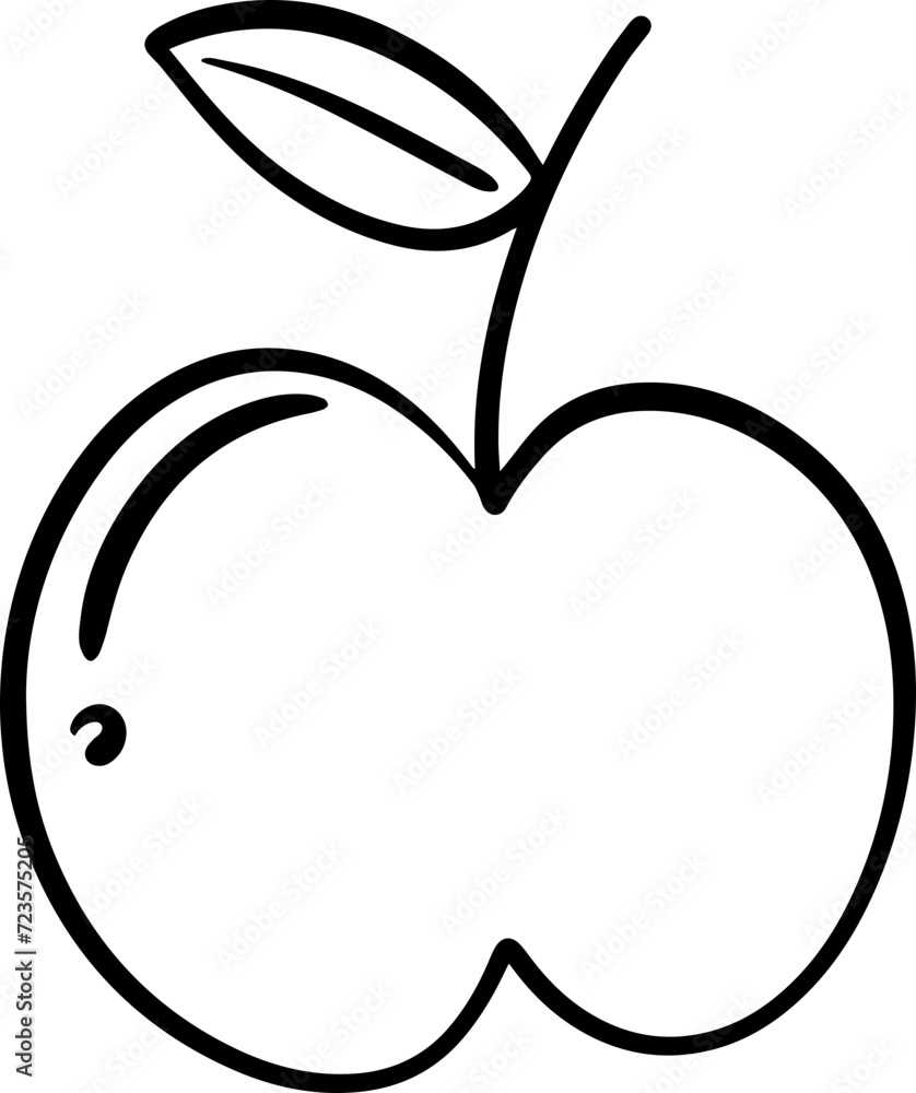 apple back to school equipment outline doodle apple back to school equipment outline doodle