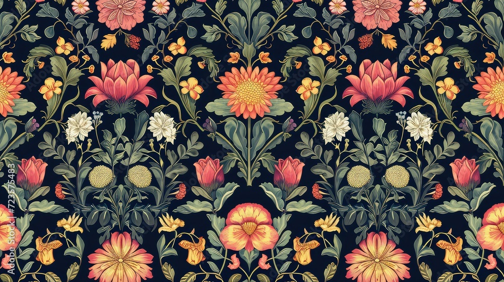 Natural Plants and Flowers Background, Generative AI Natural Plants and Flowers Background, Generative AI