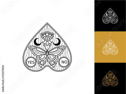 Hand-Drawn Ouija Tattoo Design