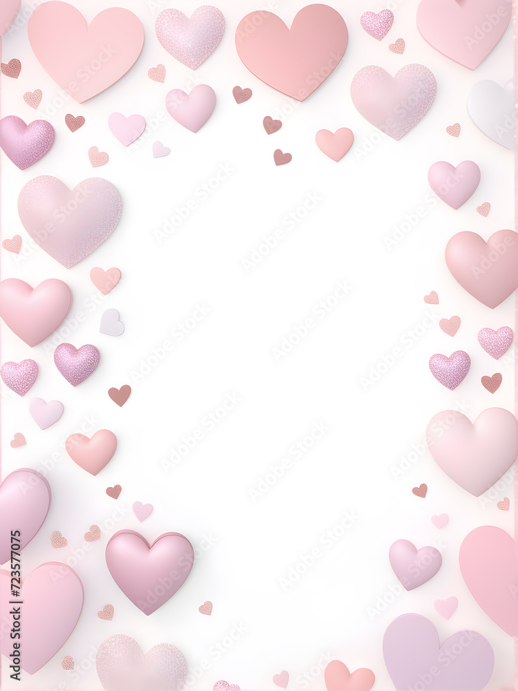 3d-hearts-adorning-a-pastel-gradient-backdrop-simplicity-embracing-a-minimalist-design-soft
