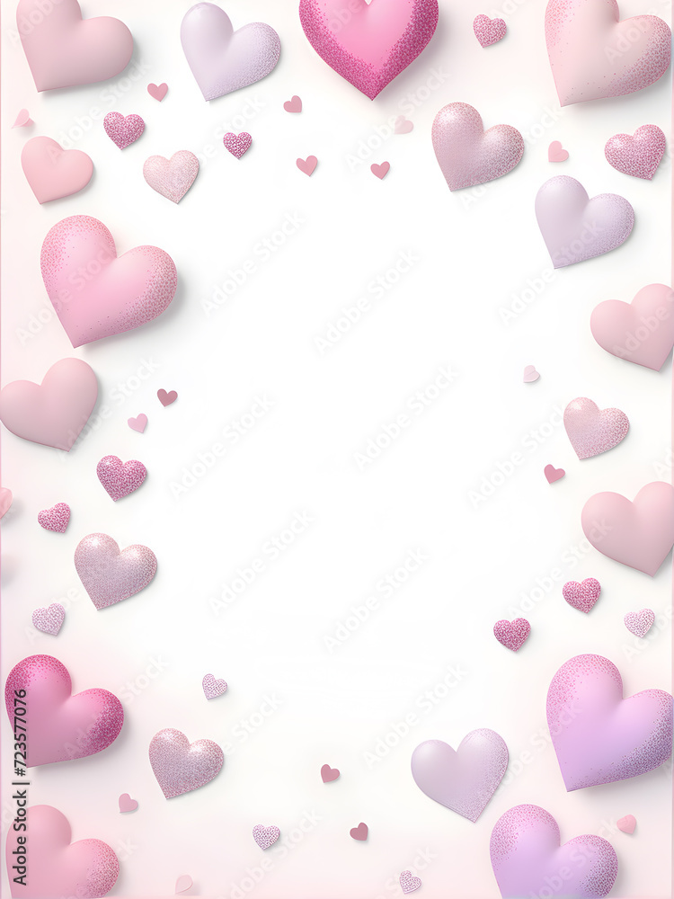 3d-hearts-adorning-a-pastel-gradient-backdrop-simplicity-embracing-a-minimalist-design-soft