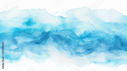 Soft blue watercolor background with light and dark shades.