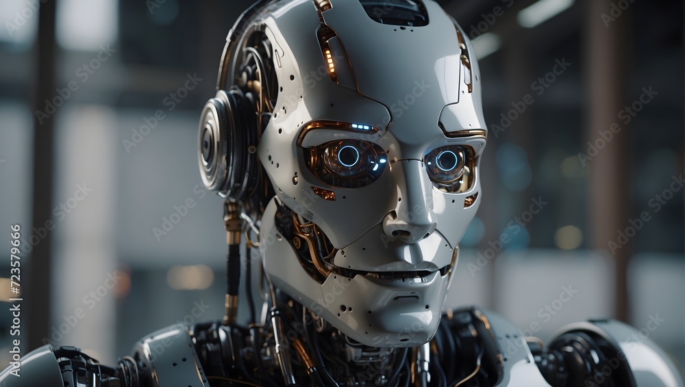 a portrait of a modern robot a portrait of a modern robot