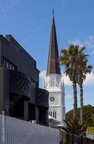 Victorian wooden church at Ponsonby. Auckland New Zealand. photo