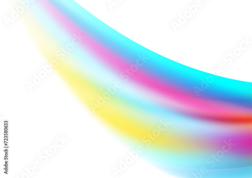 Colorful abstract elegant waves on white background. Vector banner design