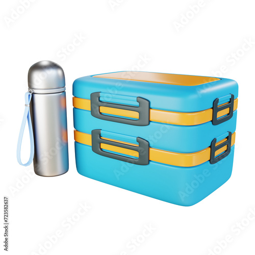 3d render lunch box