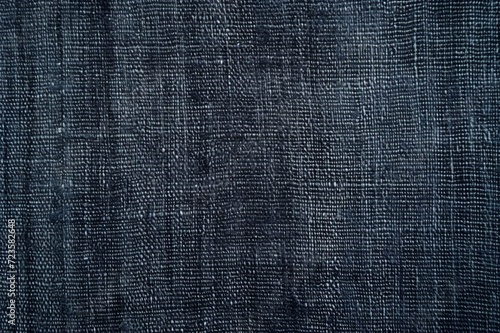 Denim blue square canvas with a realistic fabric texture, complete with detailed stitching