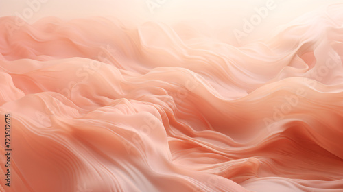 Interwoven fabric that forms a peach colored background.