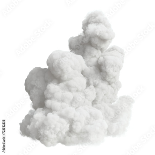 Realistic white clouds smoke effect illustration 3d rendering 